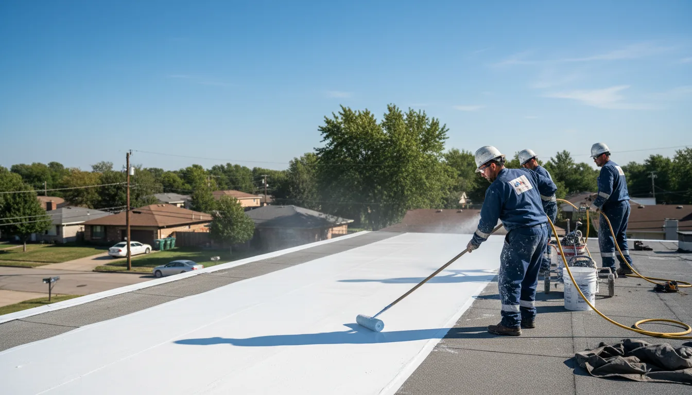 Commercial roof coating in Perry, NY near me